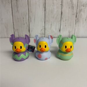 Disney Stitch Easter Duckalooz 2.5” Rubber Ducks Set of 3 NWT